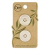 Dritz 23mm Recycled Paper Round Buttons Natural: Sewing Fasteners, Beige, 6 Pieces, Plastic, 3.5" Length & Width - 2 of 4