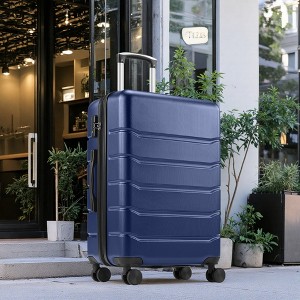 FONTOI 24 Inch Rolling Luggage Expandable Hardside Suitcase, Abs Durable Lightweight Travel Luggage With TSA Lock, Blue, 10.5"*15.5"*25" - 1 of 4