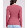 Women's V-Neck Side-Ruched Long Sleeve Henley Tee | Motherhood Maternity - 2 of 4