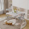 Coucheta 3-Piece Folding Table and Chairs Set, Portable Card Table with PU Cushion, Space-Saving No Assembly Required Indoor Outdoor Use - 2 of 4