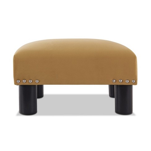 Homcom Modern Faux Leather Upholstered Rectangular Ottoman Footrest With  Padded Foam Seat And Plastic Legs Bright Black : Target