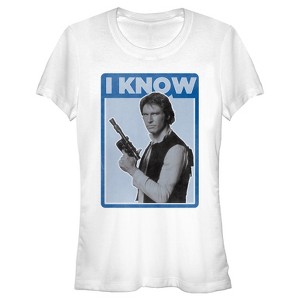 Juniors Womens Star Wars Han Solo Quote I Know T-Shirt - 1 of 3