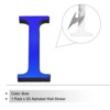 Unique Bargains 3D Acrylic Self-Adhesive Mirror Alphabet Sticker Wall Decals Blue - 3 of 4