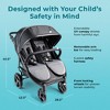 Gaggle by Foundations Roadster Duo Lightweight Side by Side Double Stroller, Portable Compact Stroller, Black - 2 of 4