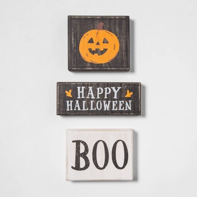 3ct Mini Wood Halloween Sign - Hyde & EEK! Boutique™