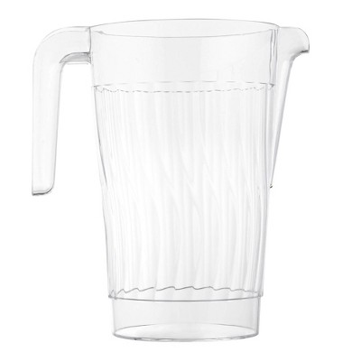 Smarty Had A Party 52 oz. Clear Round Plastic Disposable Pitchers - 24 pcs