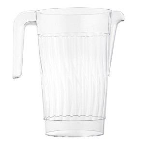 Smarty Had A Party 52 oz. Clear Round Plastic Disposable Pitchers - 24 pcs - 1 of 4