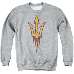 Men's Arizona State University Distressed Primary Crewneck Sweatshirt - 1 of 4
