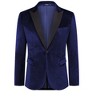 Clearlove Men's Velvet Blazer One Button Slim Fit Suit Jacket for Men Prom Wedding Dinner Party - 2 of 4
