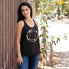 Women's Marvel Black Widow Floral Racerback Tank Top - 2 of 4