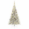 vidaXL Artificial Pre-lit Christmas Tree Silver 82.7" PET - 3 of 4