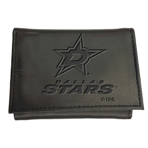 Evergreen NHL Dallas Stars Black Leather Trifold Wallet Officially Licensed with Gift Box - 1 of 1