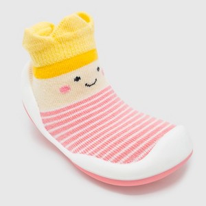 Komuello Baby Girl First Walk Sock Shoes Crown Princess - 1 of 4