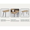 Gulches 47.24" Modern Minimalist Dining Table, Brown MDF Top Black Metal Legs, 300LBS Capacity for 4-6 People (Brown) - 2 of 4