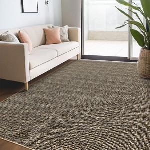 8x10 Living Room Rug Machine Washable Print Braided Large Area Rug Farmhouse Solid Carpet Non-Slip Non-Shedding Thin Indoor Floor Carpet for Office - 1 of 4