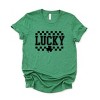 Simply Sage Market Checkered Lucky Shamrock Short Sleeve Tee - 2 of 4