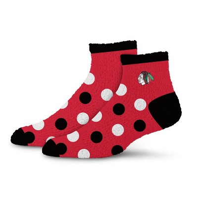 NHL Chicago Blackhawks Dotty Fuzzy Socks - One Size Fits Most