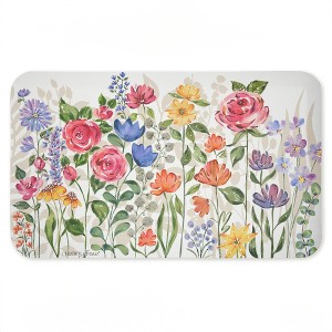 Stupell Industries Springtime Wildflower Blossoms Printed Anti-Fatigue Floor Mat, design by Jenny Faw, 30"x18" - 1 of 4