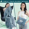 PAVILIA Travel Blanket Pillow Set, Airplane Portable Throw with Arm Hole Compact Soft Bag, Flight Plane Car Travel Gift - 3 of 4