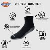 Dickies Men's 6pk Moisture Control Quarter Socks - Black 10-12: Ankle Height, Tagless Design - 4 of 4