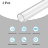 Unique Bargains Lamp Lantern Water Cooling System Acrylic Round Pipes Clear 2 Pcs 14" - 3 of 4