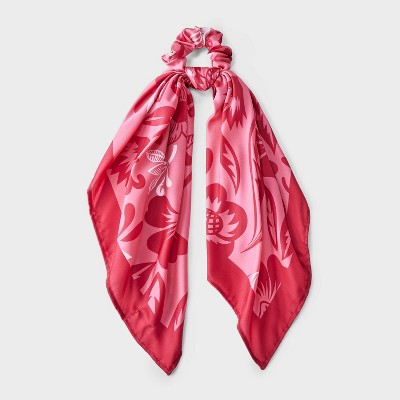 Abstract Silk Bow Hair Twister with Tails - A New Day™ Pink