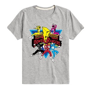 Boys' - Power Rangers - Retro Rangers Comic- Boy's Short Sleeve Tee Short Sleeve Graphic T-Shirt - 1 of 4