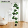 Jojoka Artificial Fiddle Leaf Fig Tree with Planter, Adjustable Faux Plant for Living Room Bedroom Office Home Decor - 2 of 4