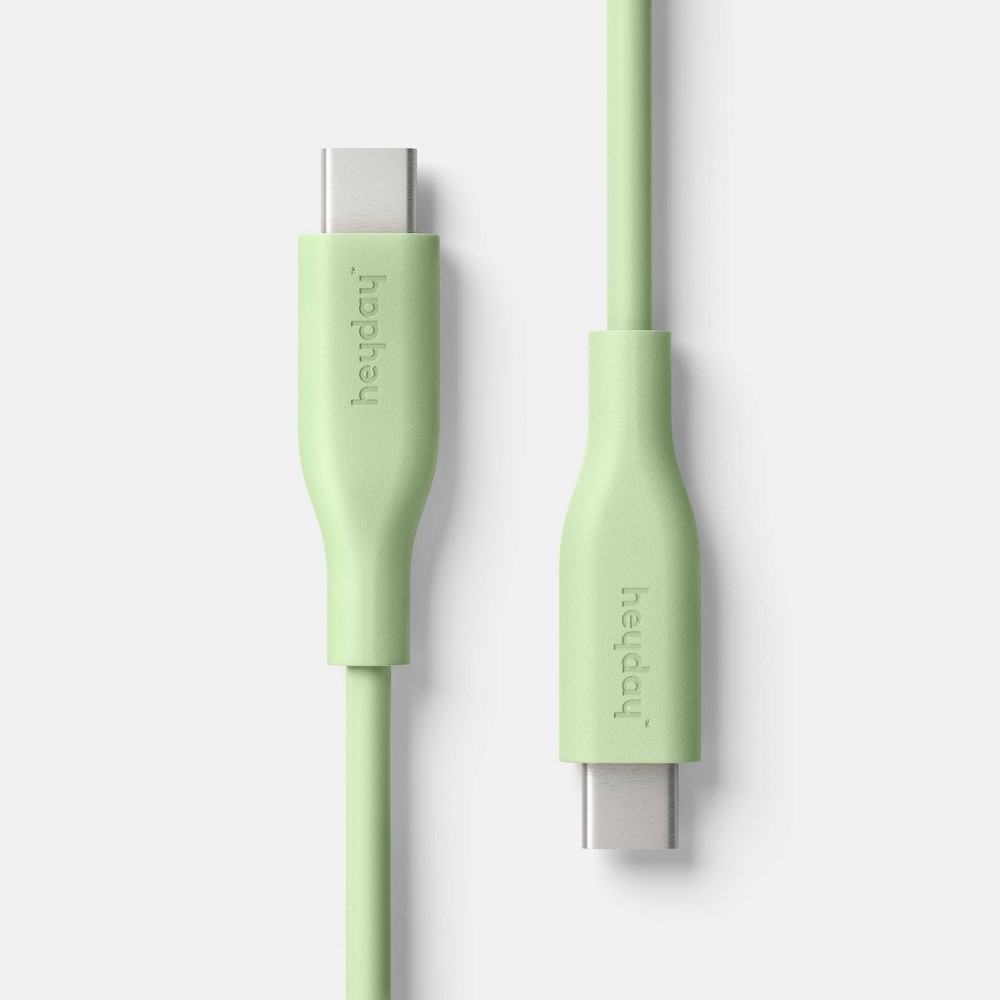3' USB-C to USB-C Cable - heyday™ Matcha Green: USB-C Type Cord