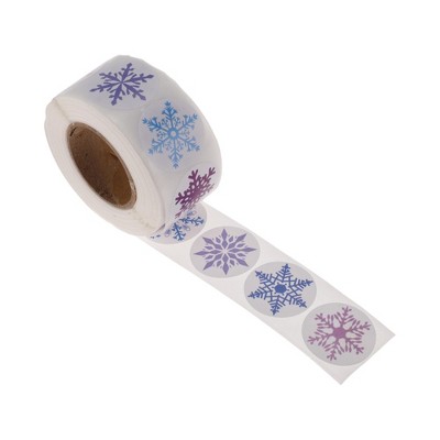 Unique Bargains Christmas Stickers for Ceramic Glass Metal Paper Plastic Peel Snowflakes Matte Paper Blue Purple 1Pcs