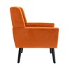 Sapphtopaz Modern Soft Accent Chair Wood Frame Ergonomics Lounge Chair Modern Living Room Chair Comfy Chair for Living Room, Blue - 4 of 4