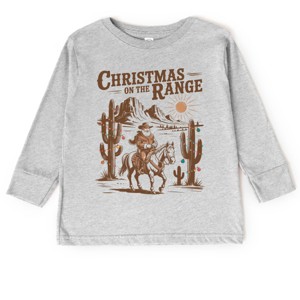 Christmas on the Range - Toddler Long Sleeve Graphic Tee and Youth Long Sleeve Graphic T-Shirt - 1 of 3