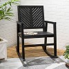JONATHAN Y Ned Modern Chevron-Back 300-Lbs Support Acacia Wood Patio Outdoor Rocking Chair - 2 of 4