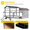 Aivituvin 76.6" Metal Frame Chicken Coop, Wooden Large Hen House for 4-6 Chickens-AIR7019 - 2 of 4