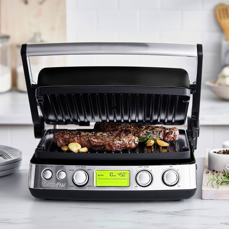 GreenPan Elite Ceramic Nonstick 7-in-1 Multi-Function Contact Grill & Griddle and Waffle Maker, 2 of 6