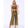INSPIRE CHIC Women's Summer Outfits Wide Leg Pants Cropped Tube Tops Casual Sets 2 Pcs - 4 of 4