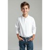 Kids And Boys 5 Pack Long Sleeve Pique School Uniform Polos - 2 of 4
