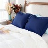 2 Pack Brushed Microfiber Pillow Shams, Super Soft and Cozy Oxford Pillowcases - NTBAY - 3 of 4