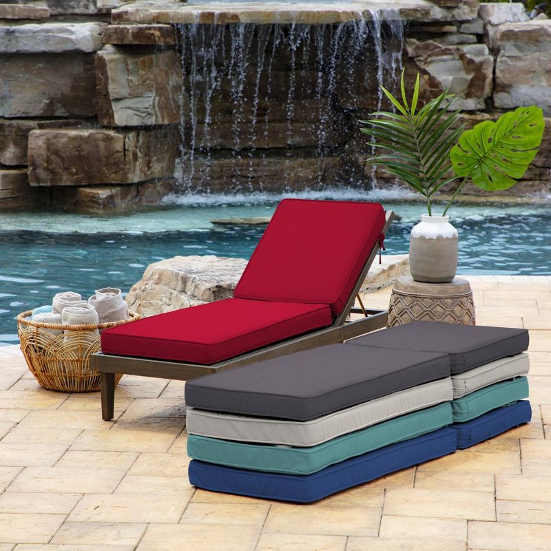 Arden 72"x21" ProFoam EverTru Acrylic Outdoor Chaise Lounge Cushion, 4 of 13