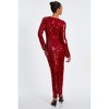 QUIZ Women's Sequin Tie Front Maxi Dress - 2 of 4
