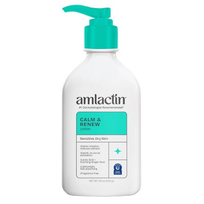 AmLactin Calm and Renew AHA Body Lotion for Sensitive and Dry Skin - 14.1oz