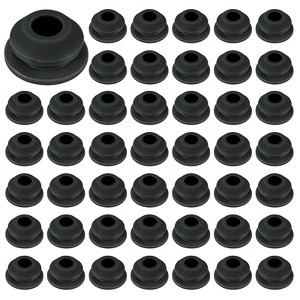 Unique Bargains Rubber Corrosion-Resistant Silicone Snap-in Locking Hole Plugs Black - 1 of 4