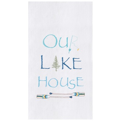 C&F Home Our Lake House Embroidered Flour Sack Cotton Kitchen Towel