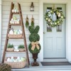 39"/3.25' Artificial  Shaped Topiary Tree With Classic Planter Pot Rabbit  Bowknot Faux - 4 of 4