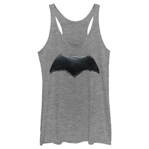 Women's Zack Snyder Justice League Batman Logo Racerback Tank Top - 1 of 4