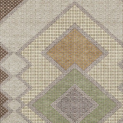Brown Copper And Fern Green Geometric Washable Indoor Outdoor Area Rug