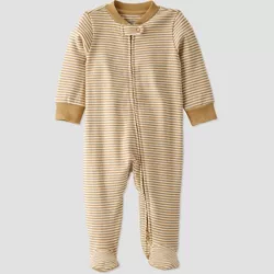 little Planet By Carter's Baby Ochre Striped Sleep N' Play - Yellow 9M