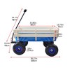 JANSNO Outdoor All-Terrain Garden Cart with Wood Railing & Air Tires for Garden - 3 of 4
