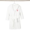 Personalized Linum Kids 100% Polyester SUPER PLUSH Double Brushed Hooded Bathrobe in Pink Script Font - 2 of 3