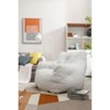 VYNXARIA Soft Velvet Fabric Bean Bag Chair Filled With Memory Sponge,Ivory - 3 of 4